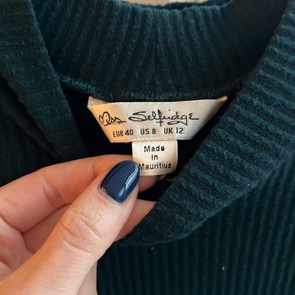 Miss selfridge emerald sweater dress - Picture 2 of 2
